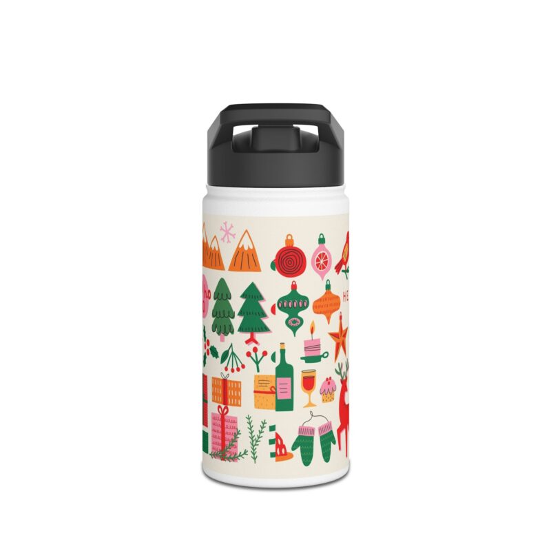 festive christmas stainless steel water bottle | holiday hydration for all