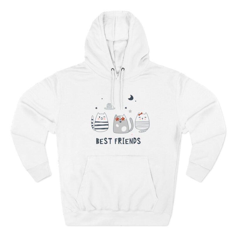 best friends cat & animal fleece hoodie
