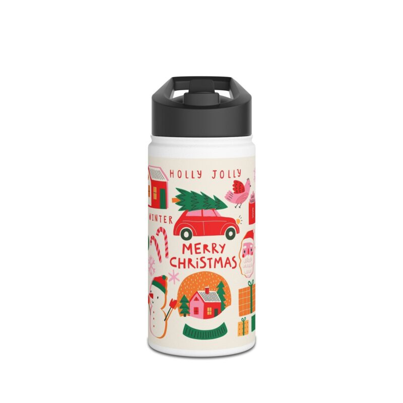 festive christmas stainless steel water bottle | holiday hydration for all