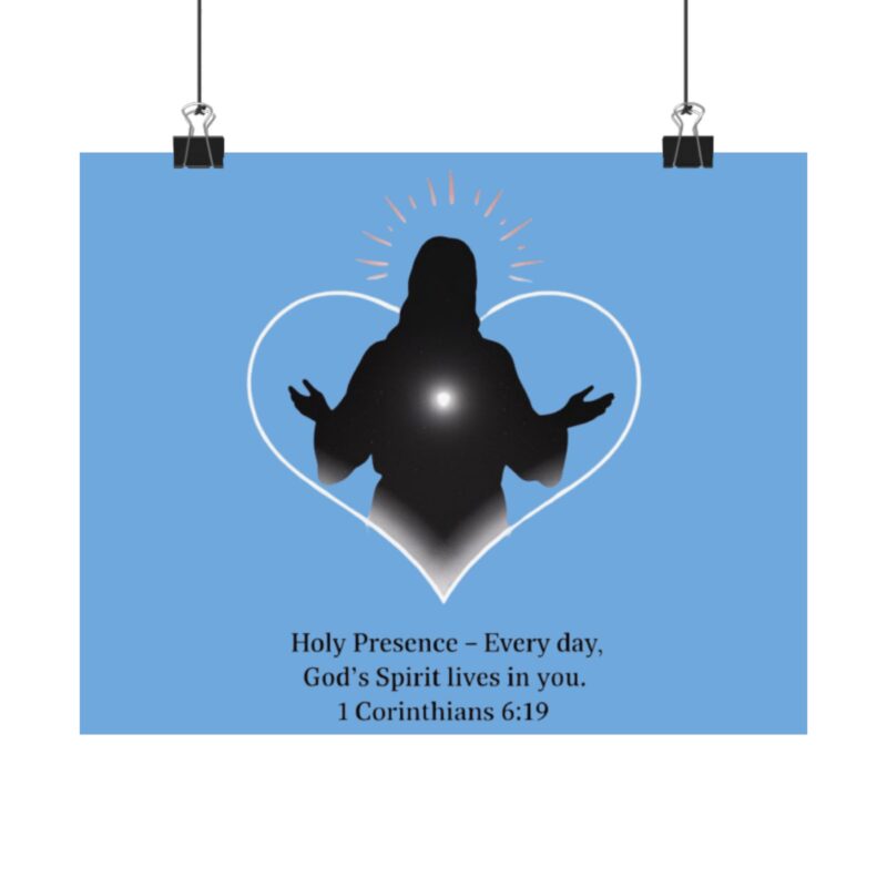 christian inspirational poster — "holy presence" 1 corinthians 6:19 matte horizontal print