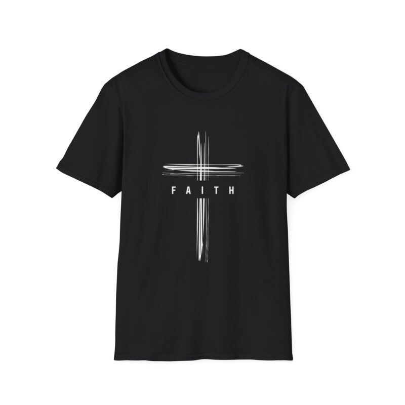 faith cross t shirt — minimal christian graphic tee