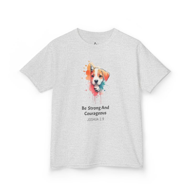 kids water color puppy t‑shirt