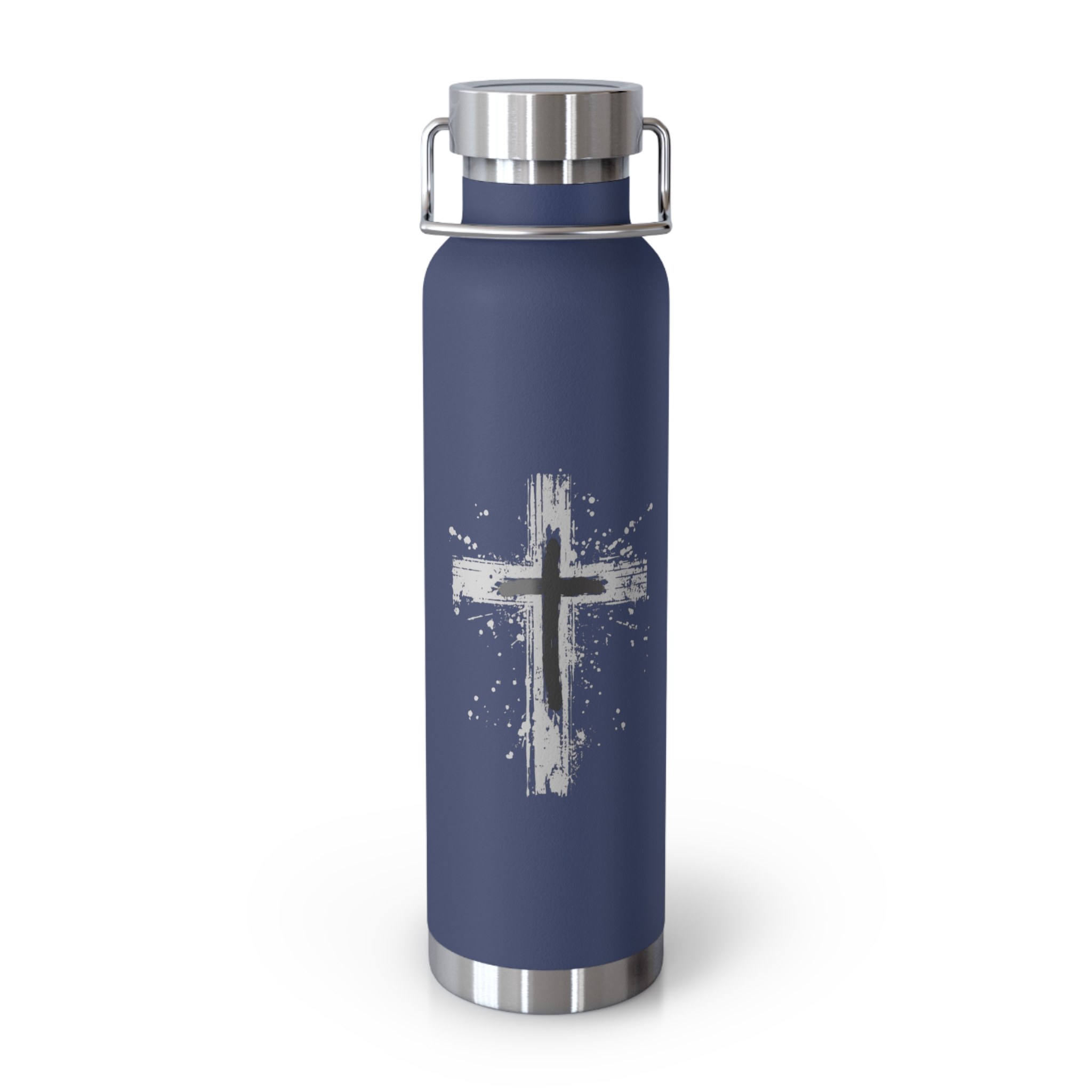 22oz insulated water bottle with distressed cross — christian faith stainless bottle 22oz insulated water bottle with distressed cross — christian faith stainless bottle