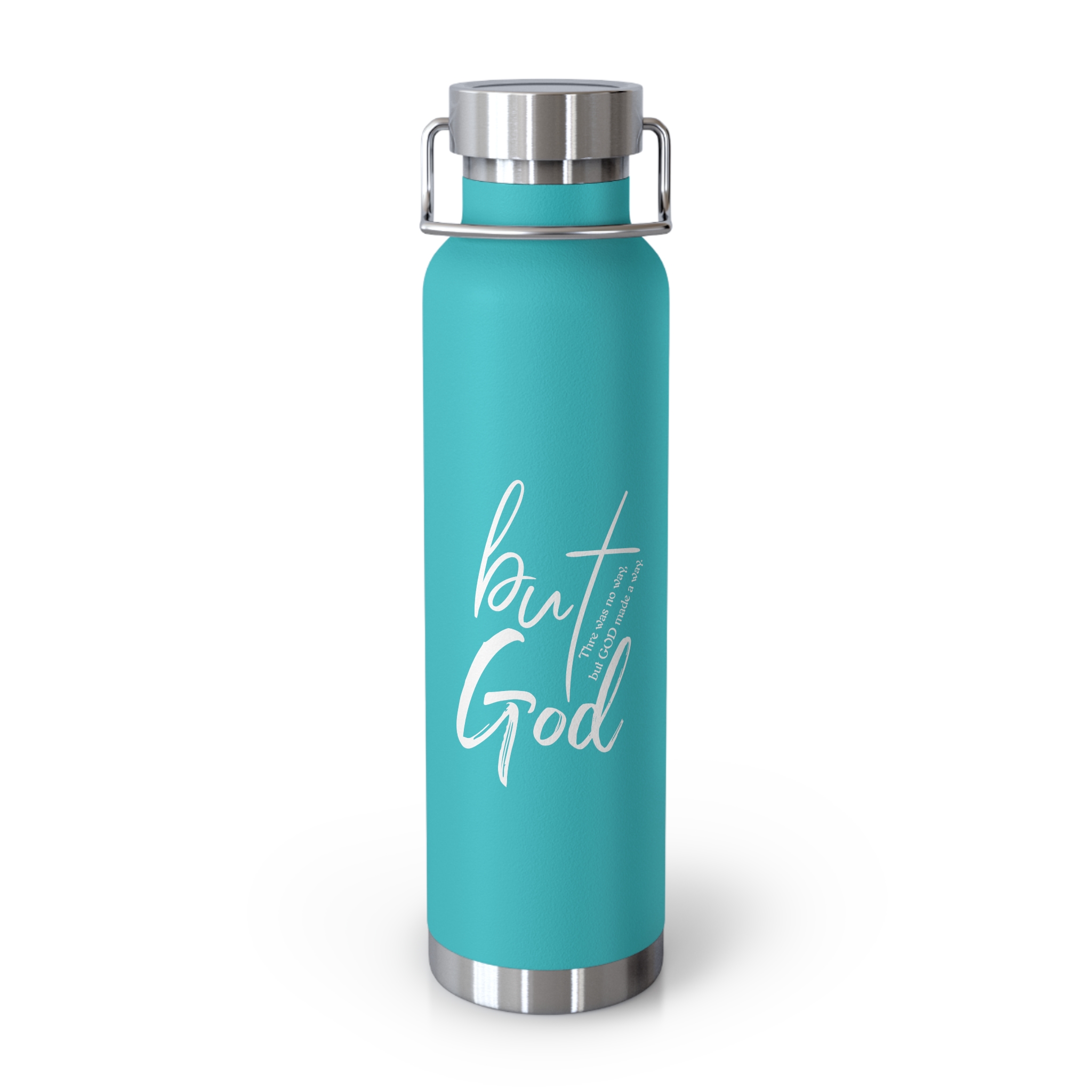 22oz copper insulated bottle — "but god" script faith water bottle 22oz copper insulated bottle — "but god" script faith water bottle