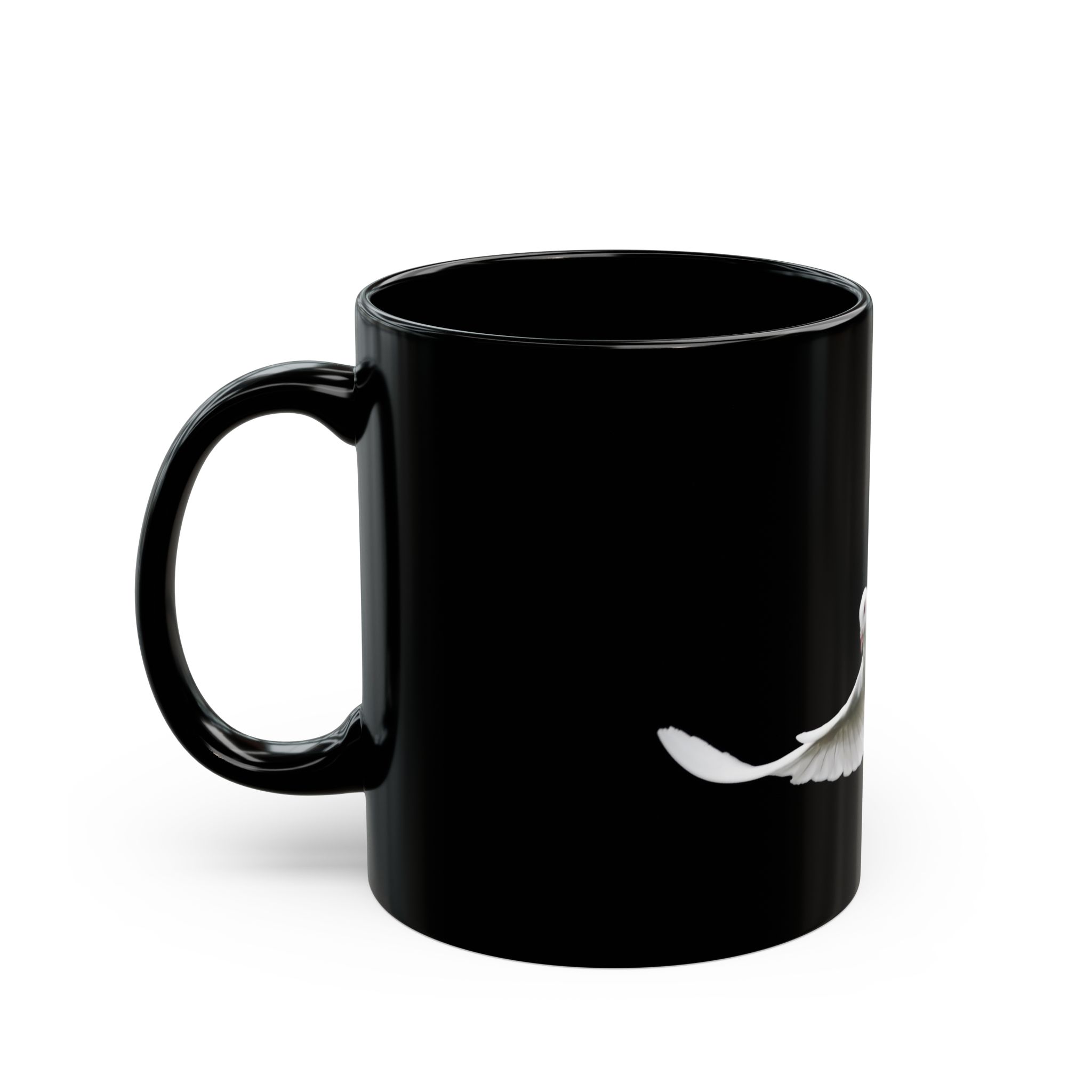 dove peace mug — black ceramic coffee cup (11oz & 15oz) dove peace mug — black ceramic coffee cup (11oz & 15oz)