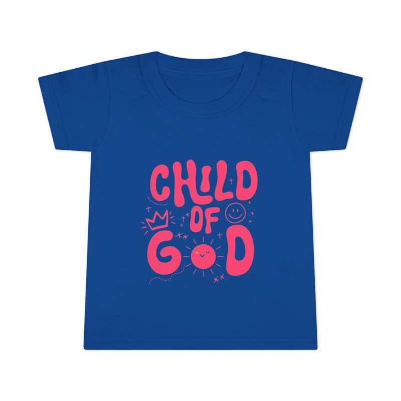 toddler t shirt — "child of god" pink graphic tee
