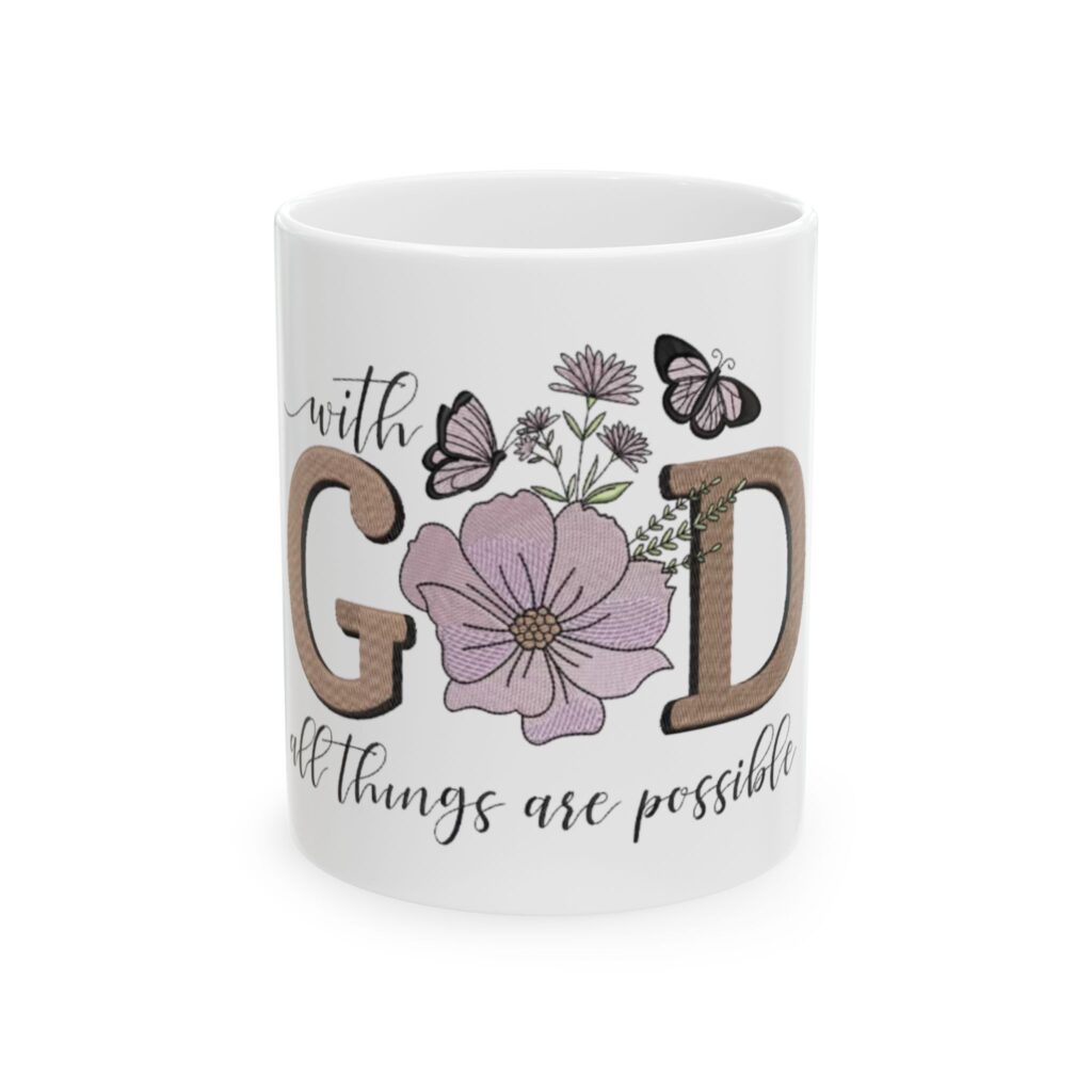 T-Shirts floral ceramic mug
