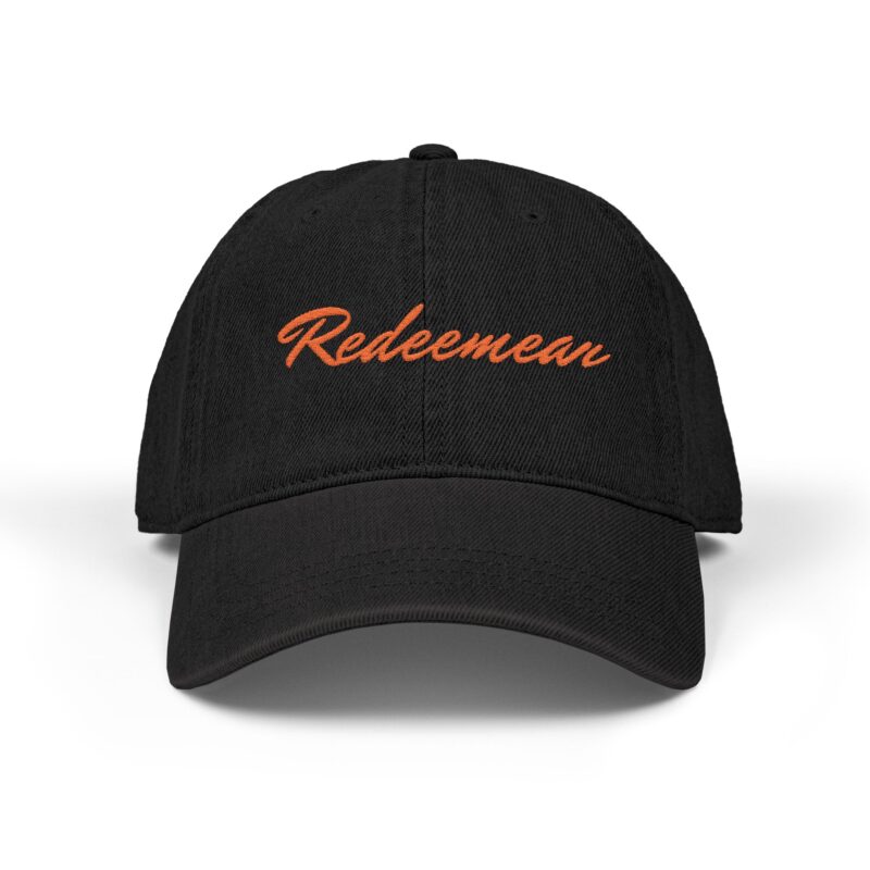 embroidered "redeemer" denim hat