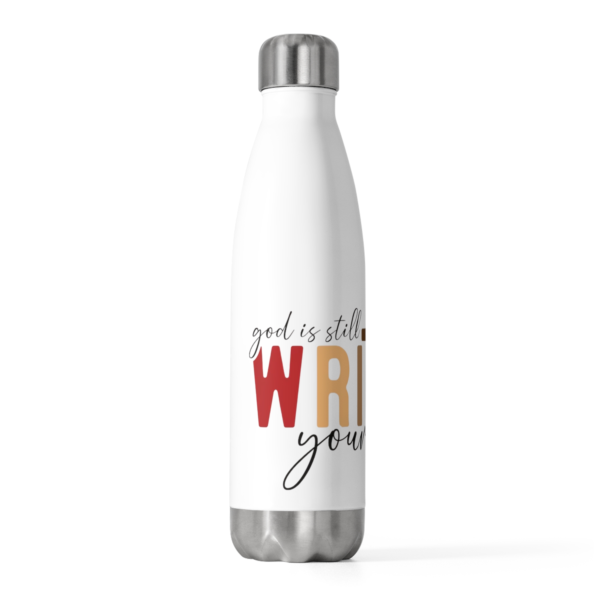 insulated bottle — “still writing your story” motivational 20oz stainless water bottle insulated bottle — “still writing your story” motivational 20oz stainless water bottle