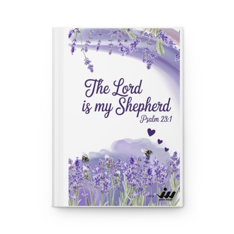 the lord is my shepherd hardcover journal — psalm 23:1 lavender prayer notebook