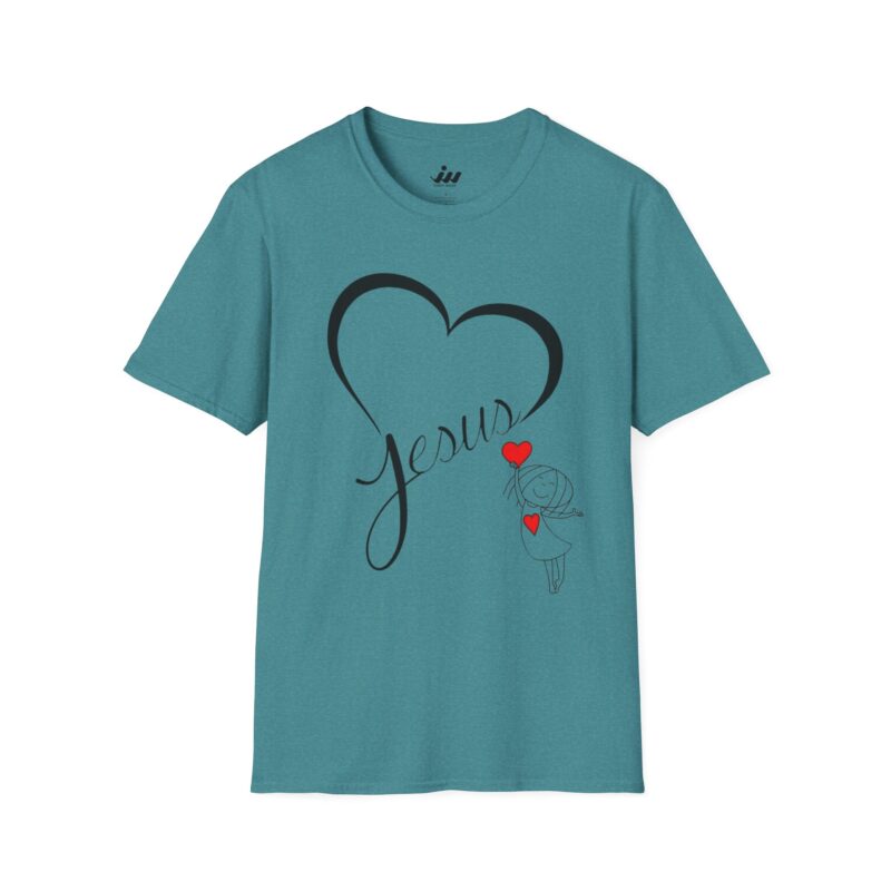 jesus heart t shirt — faith love graphic tee