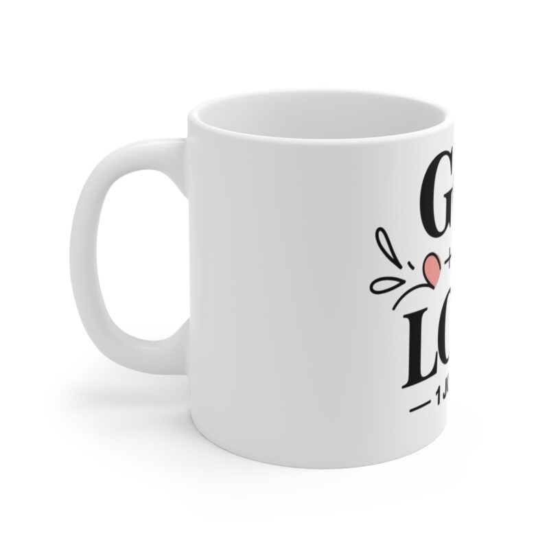 god is love 1 john 4:8 coffee mug — christian scripture prayer mug