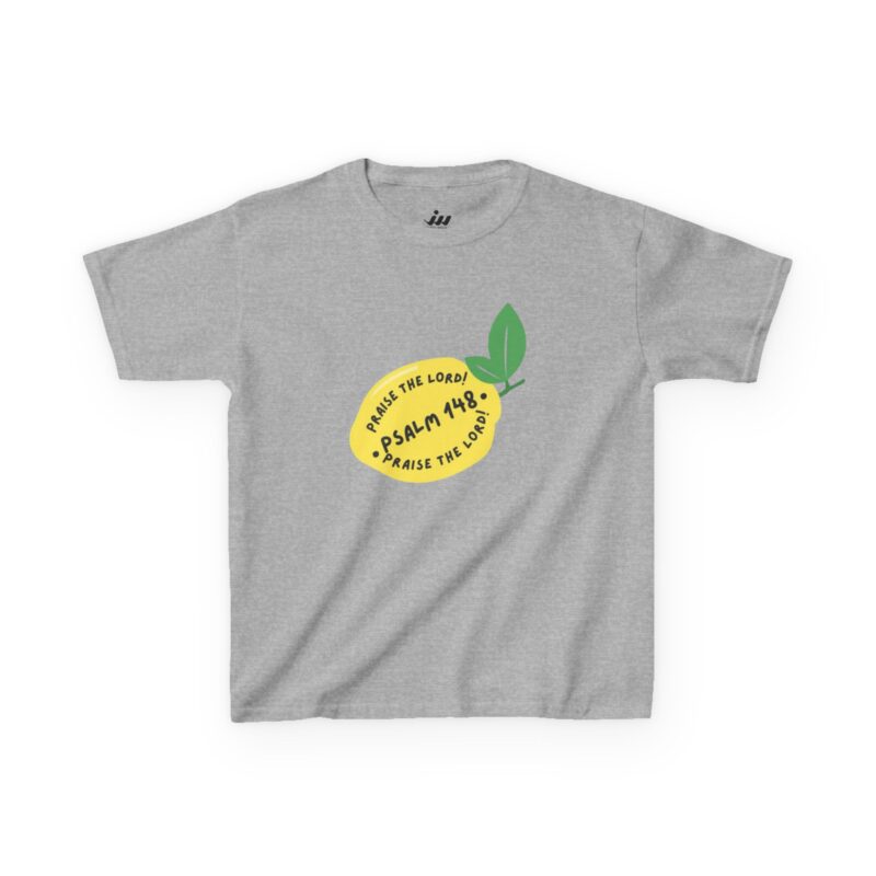 kids tee psalm 148 lemon graphic
