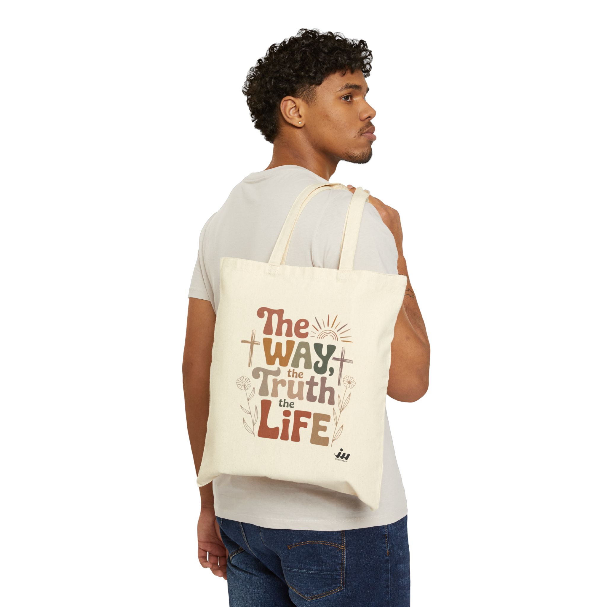 tote bag — "the way the truth the life" christian canvas tote tote bag — "the way the truth the life" christian canvas tote