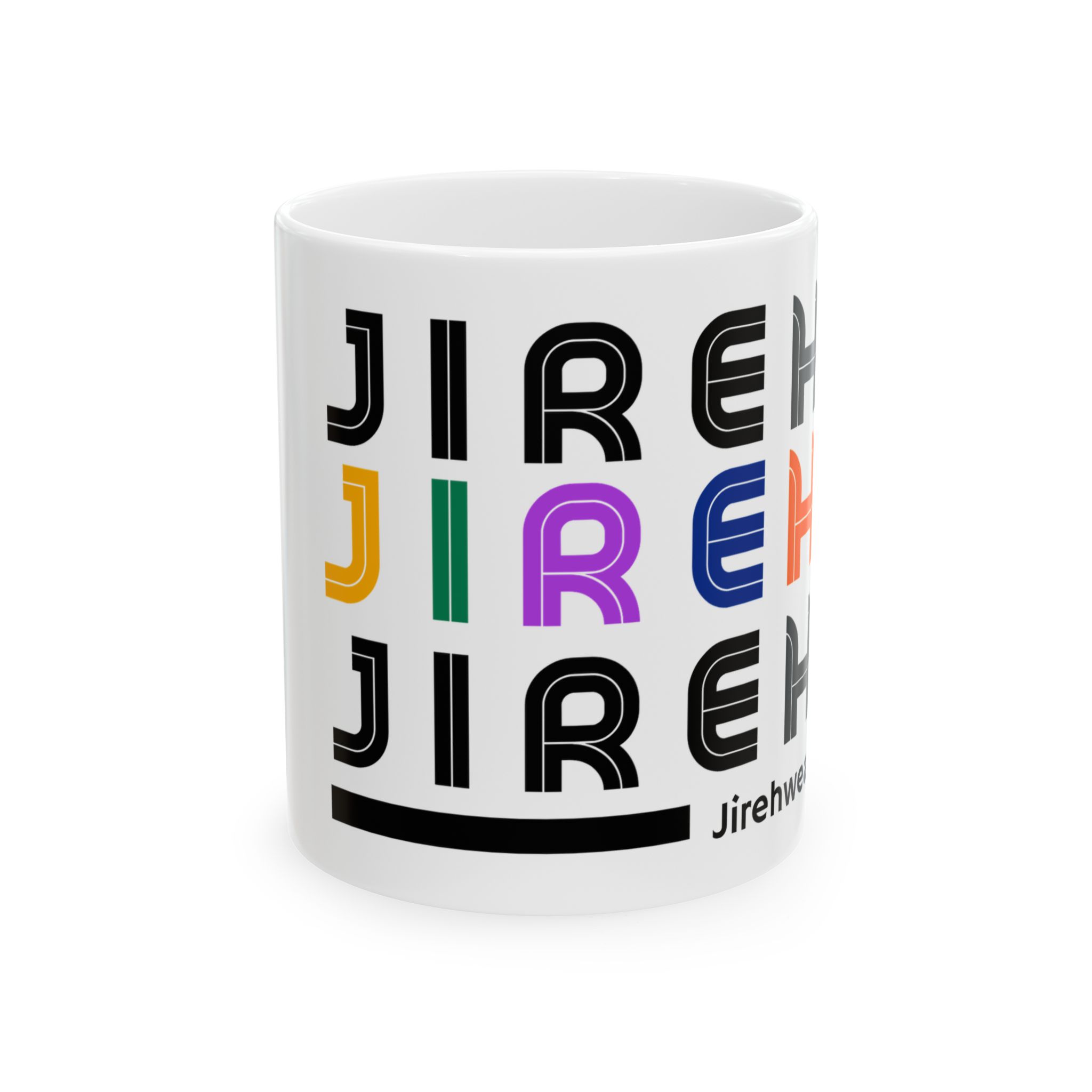 jireh rainbow logo ceramic mug jireh rainbow logo ceramic mug