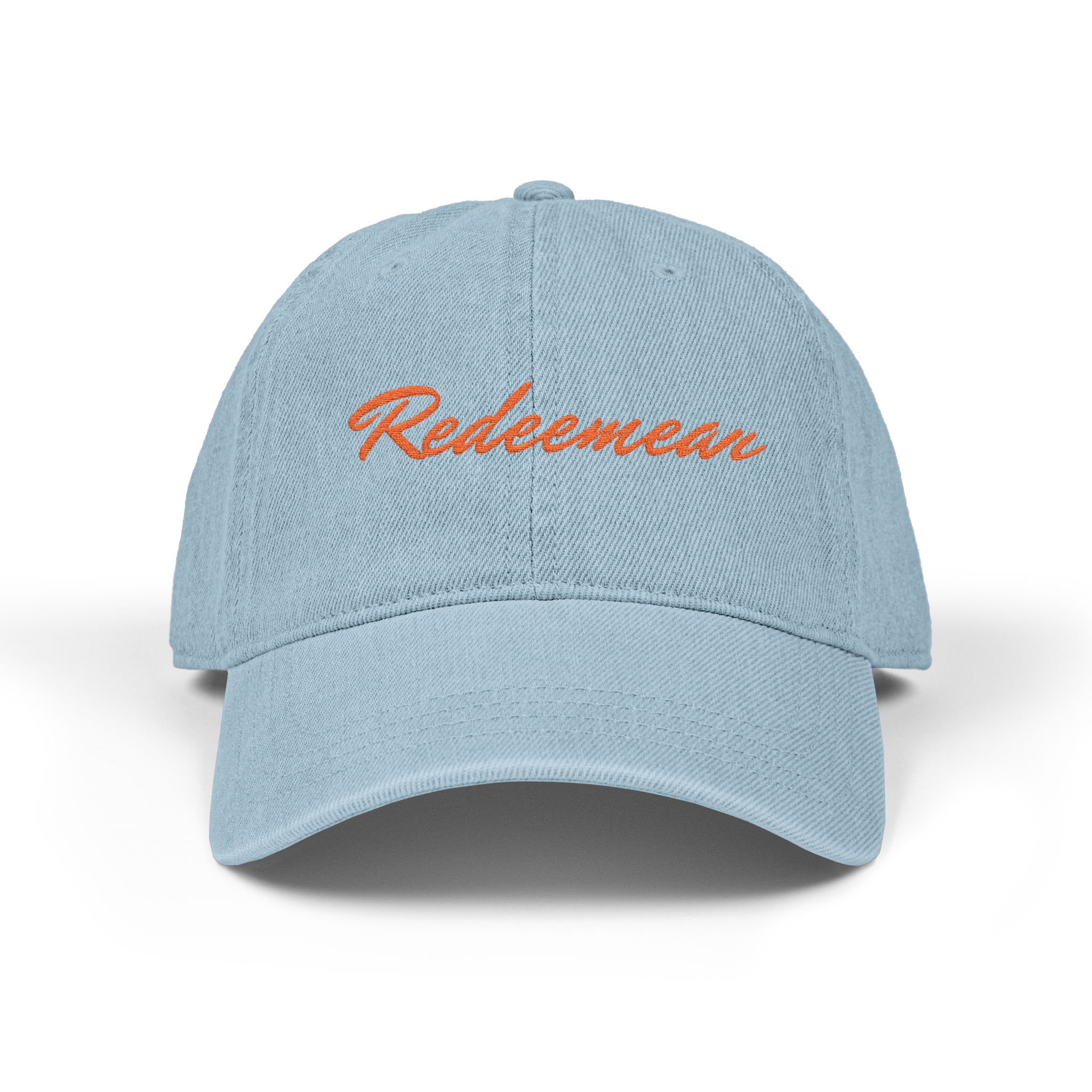 embroidered "redeemer" denim hat embroidered "redeemer" denim hat