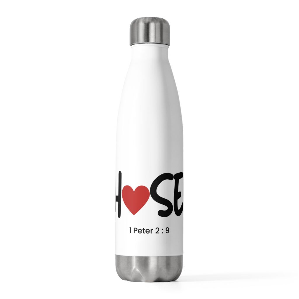 insulated bottle — i serve (1 peter 2:9) stainless steel 20oz