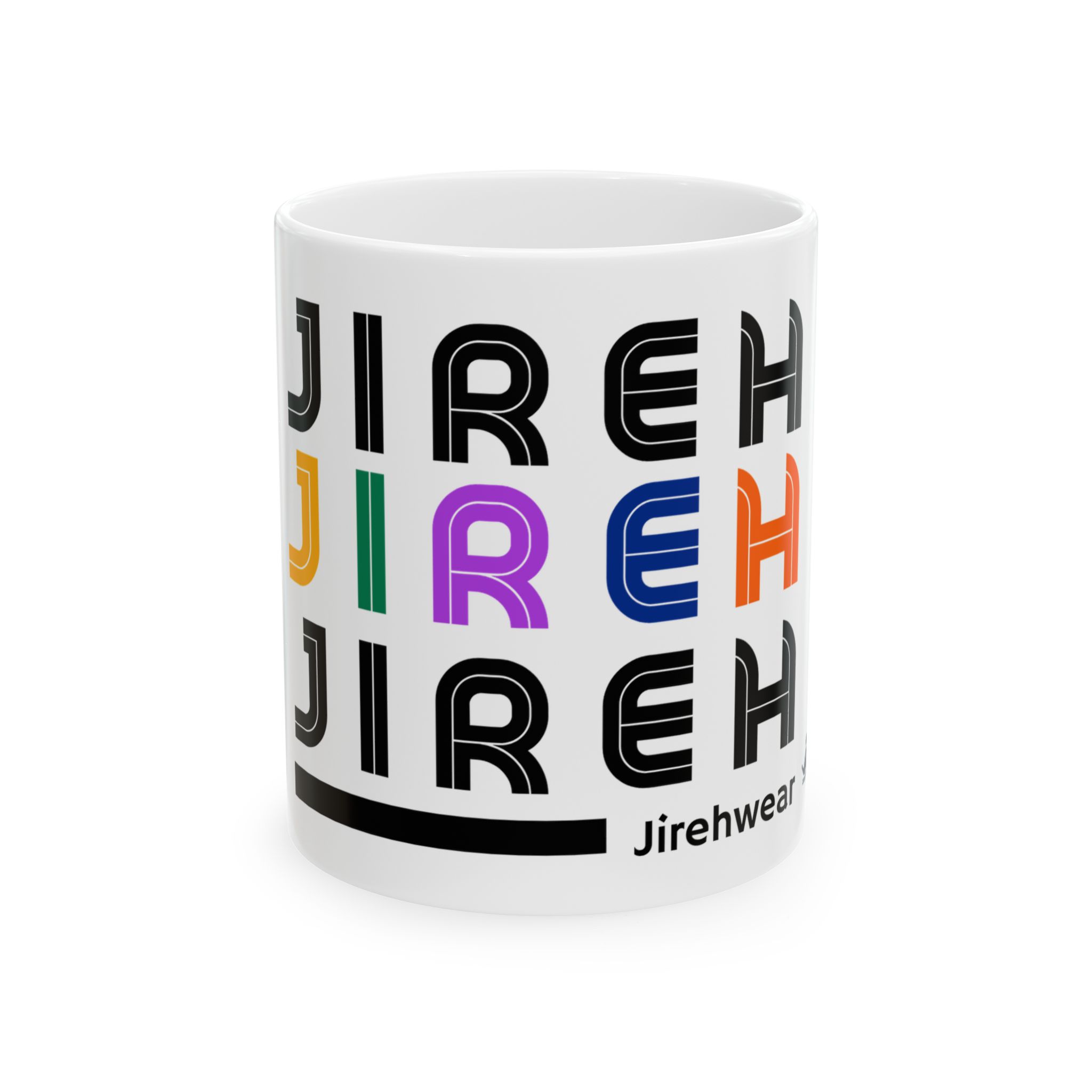 jireh rainbow logo ceramic mug jireh rainbow logo ceramic mug