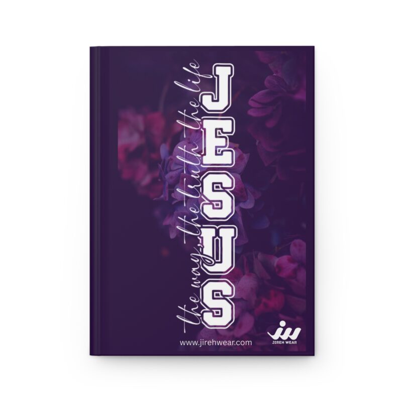 jesus floral hardcover journal — "he brought me to life" christian prayer notebook