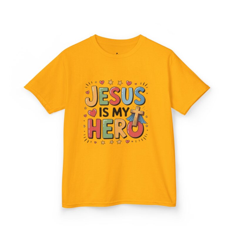 kids tee "jesus is my hero"