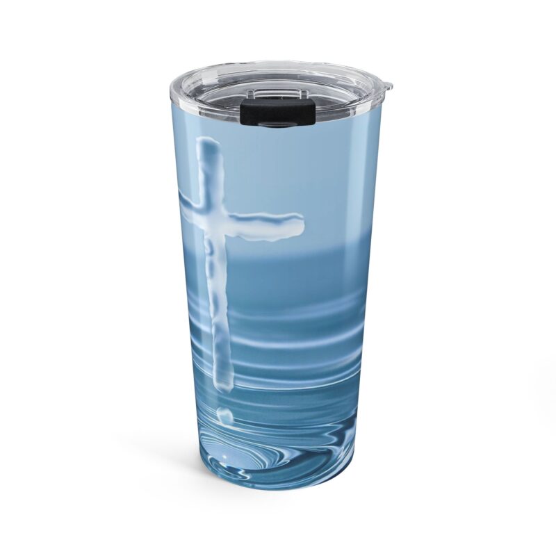 20oz cross water tumbler — christian faith inspirational travel mug