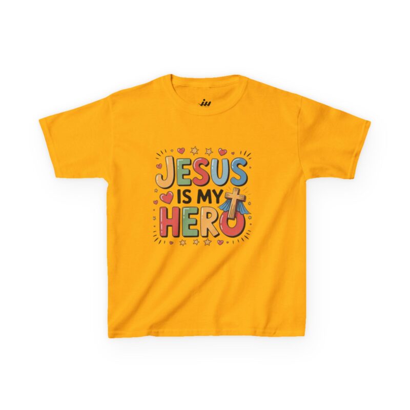 kids tee "jesus is my hero"