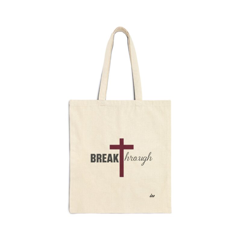 breakthrough cross tote bag christian canvas grocery & church tote
