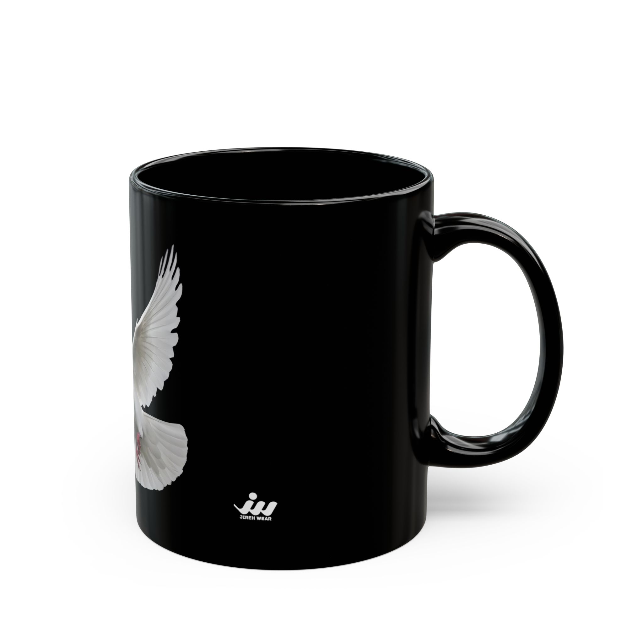 dove peace mug — black ceramic coffee cup (11oz & 15oz) dove peace mug — black ceramic coffee cup (11oz & 15oz)