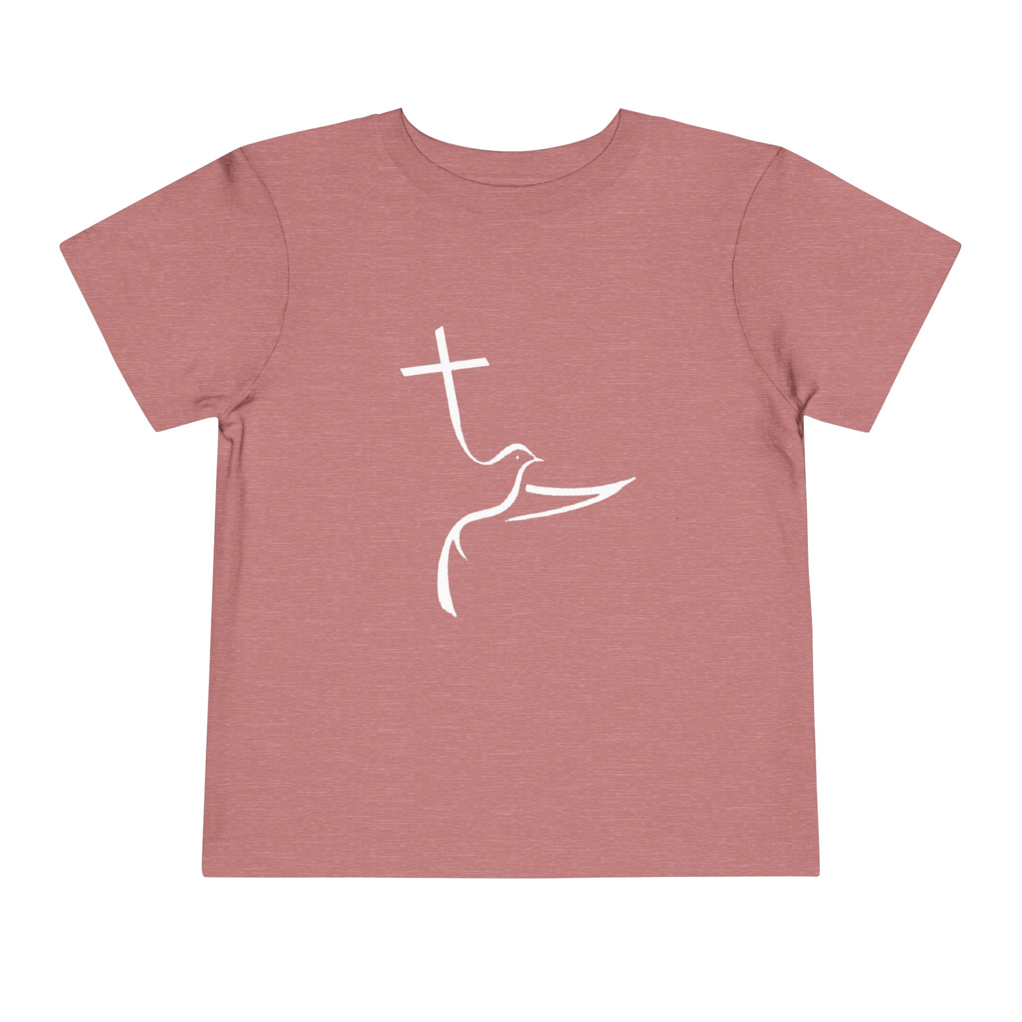 toddler tee — minimal white dove & cross religious christian shirt toddler tee — minimal white dove & cross religious christian shirt