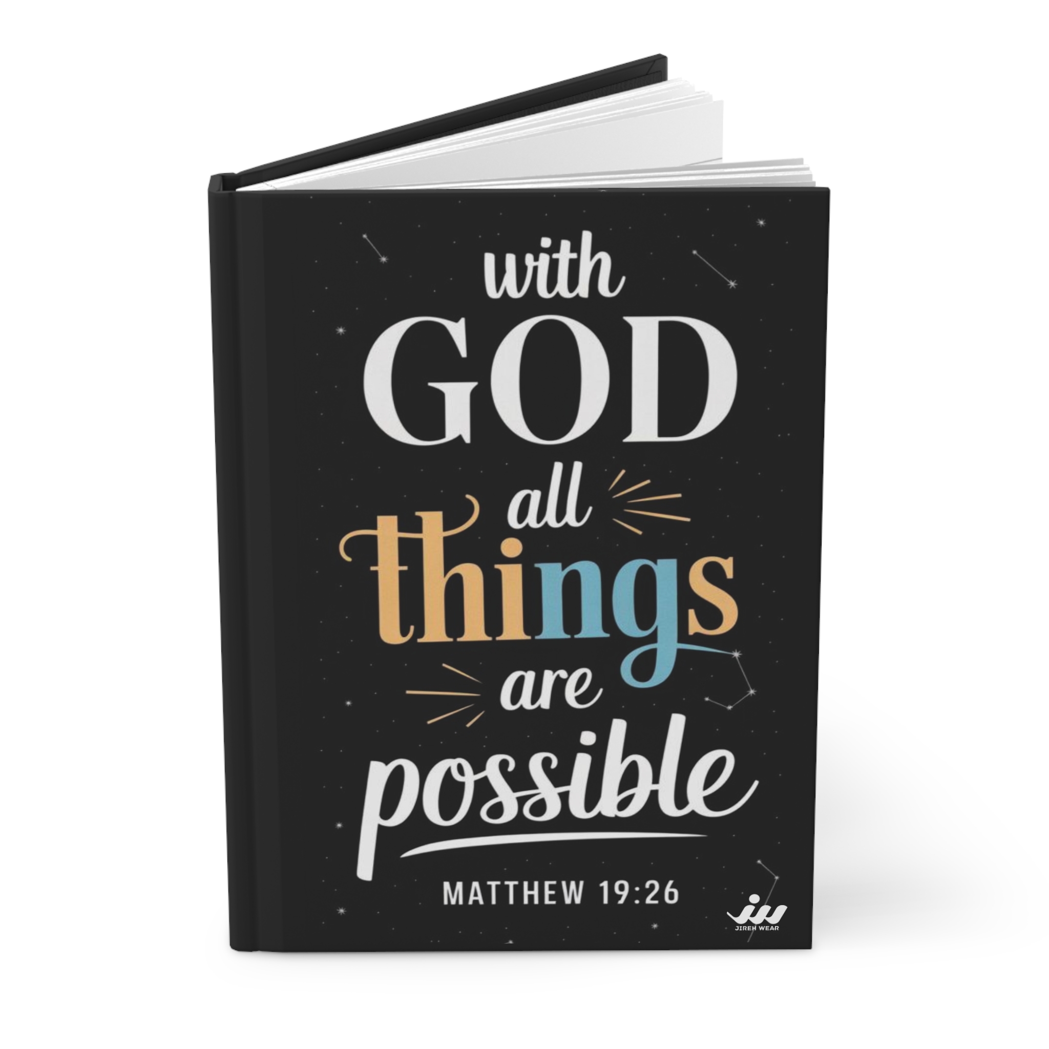 inspirational christian journal — “with god all things are possible” (matthew 19:26) hardcover inspirational christian journal — “with god all things are possible” (matthew 19:26) hardcover