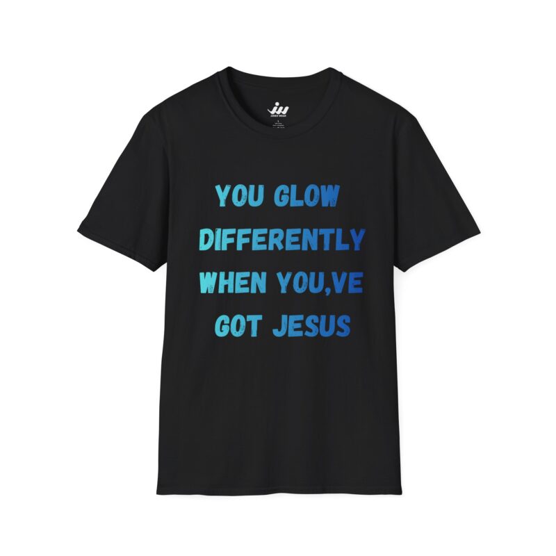 christian faith t shirt — "you glow differently when you've got jesus" inspirational tee