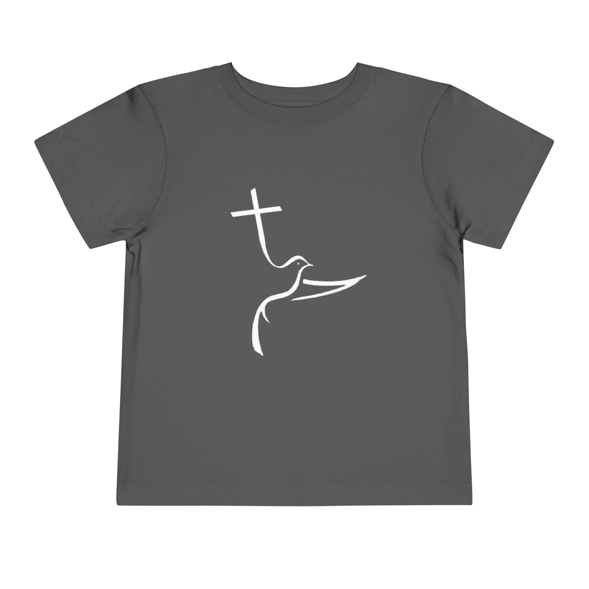 toddler tee — minimal white dove & cross religious christian shirt toddler tee — minimal white dove & cross religious christian shirt