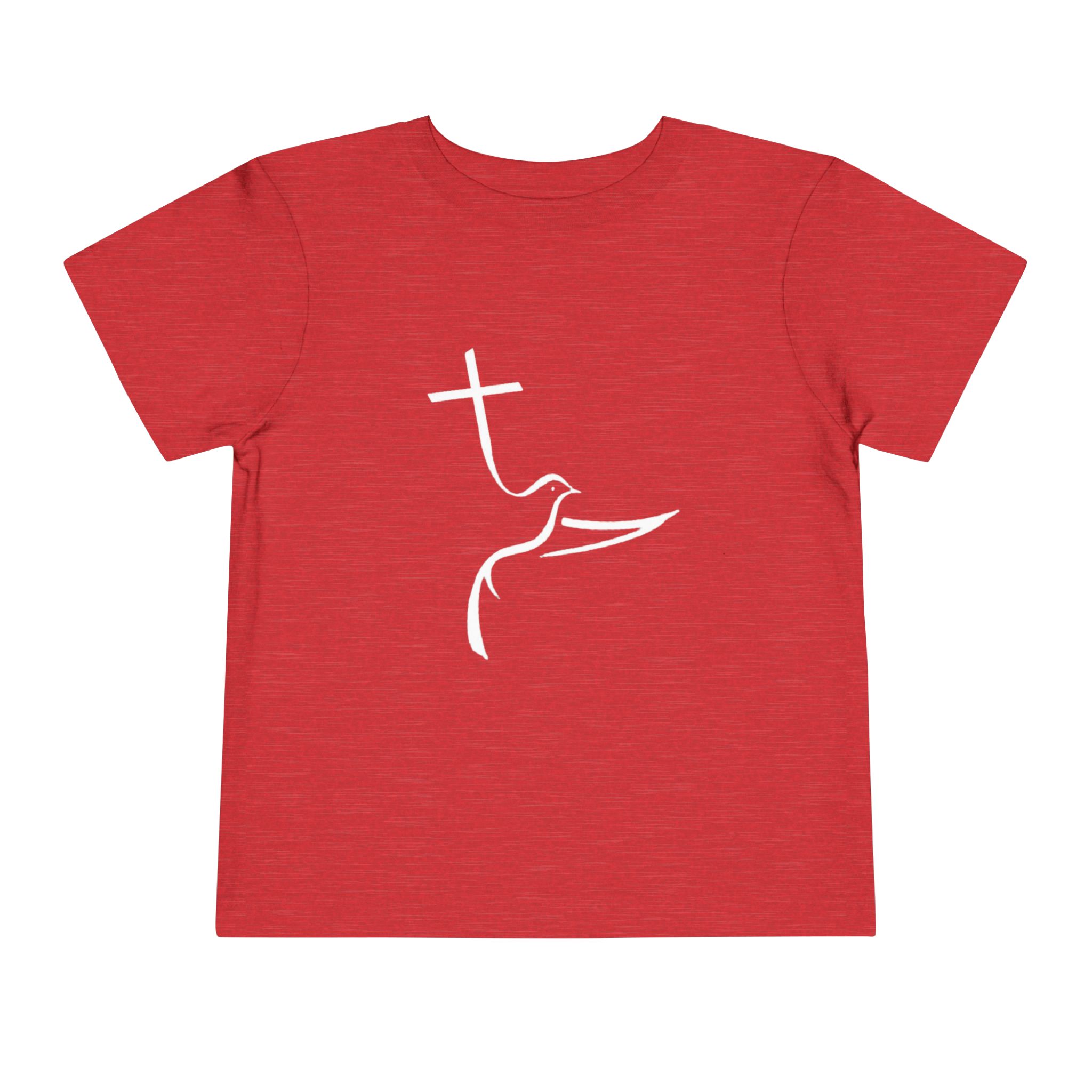 toddler tee — minimal white dove & cross religious christian shirt toddler tee — minimal white dove & cross religious christian shirt