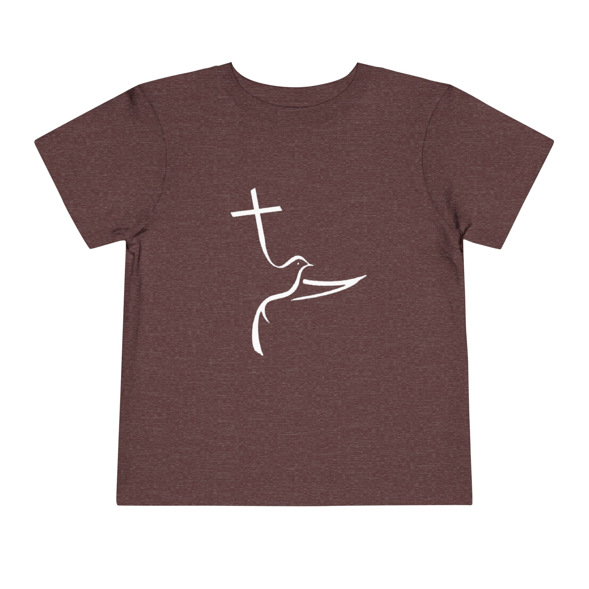 toddler tee — minimal white dove & cross religious christian shirt toddler tee — minimal white dove & cross religious christian shirt