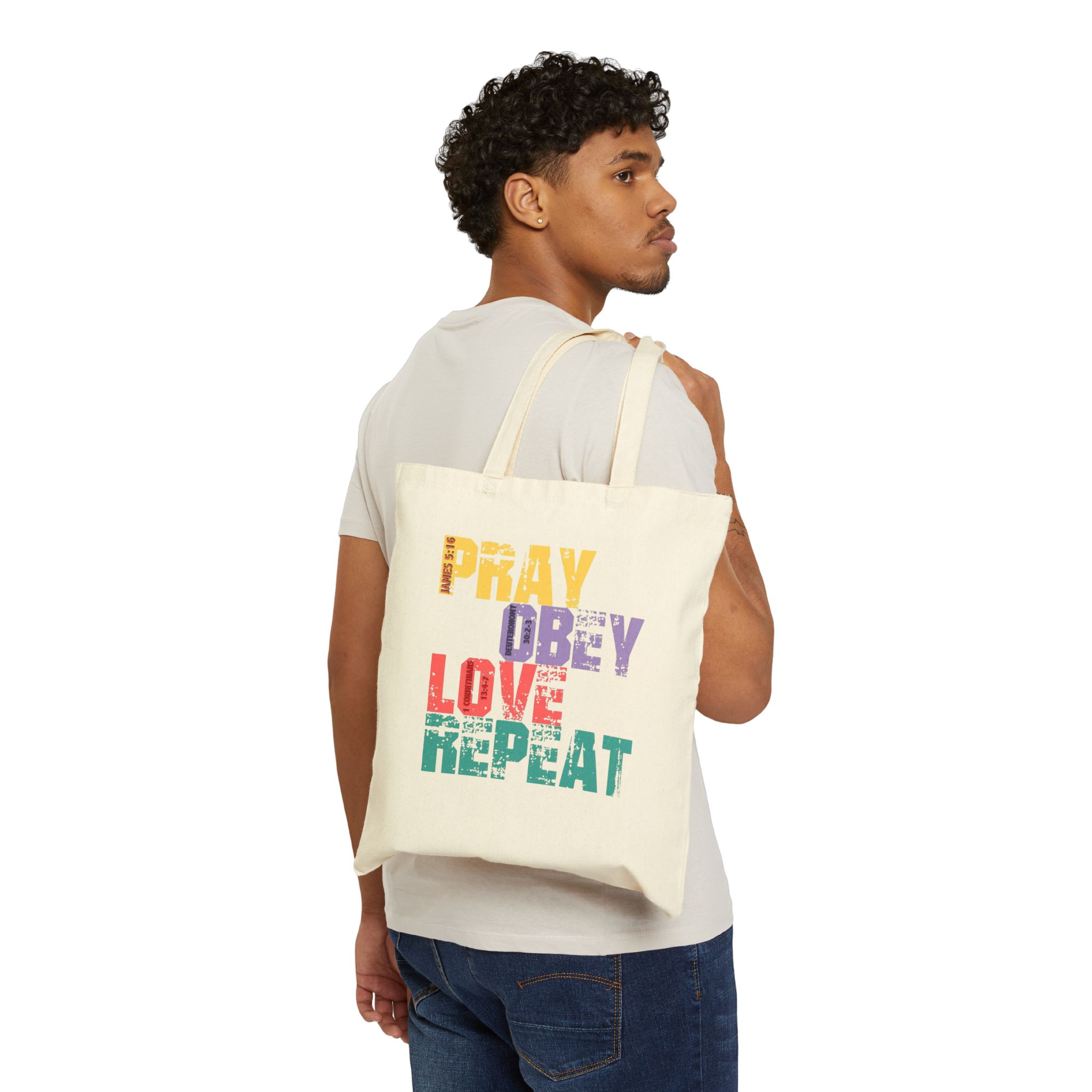 pray obey love repeat canvas tote pray obey love repeat canvas tote