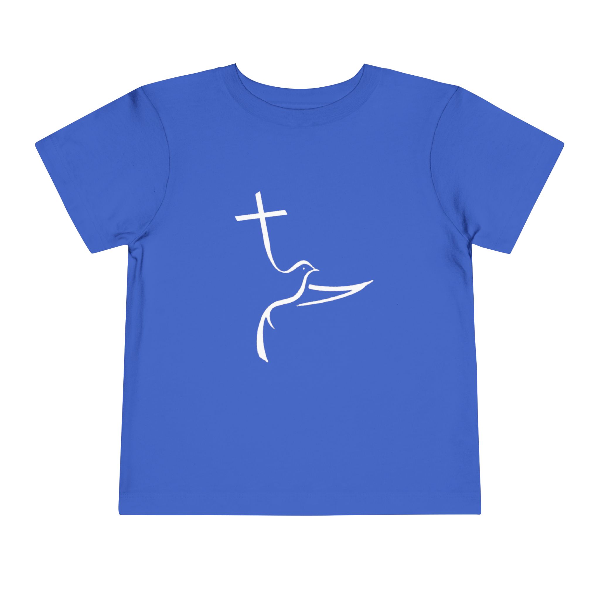 toddler tee — minimal white dove & cross religious christian shirt toddler tee — minimal white dove & cross religious christian shirt