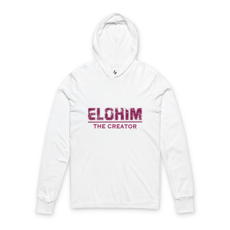 elohim 'the creator' hooded long sleeve tee