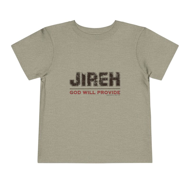 toddler tee — 'jireh' god will provide christian faith kids shirt