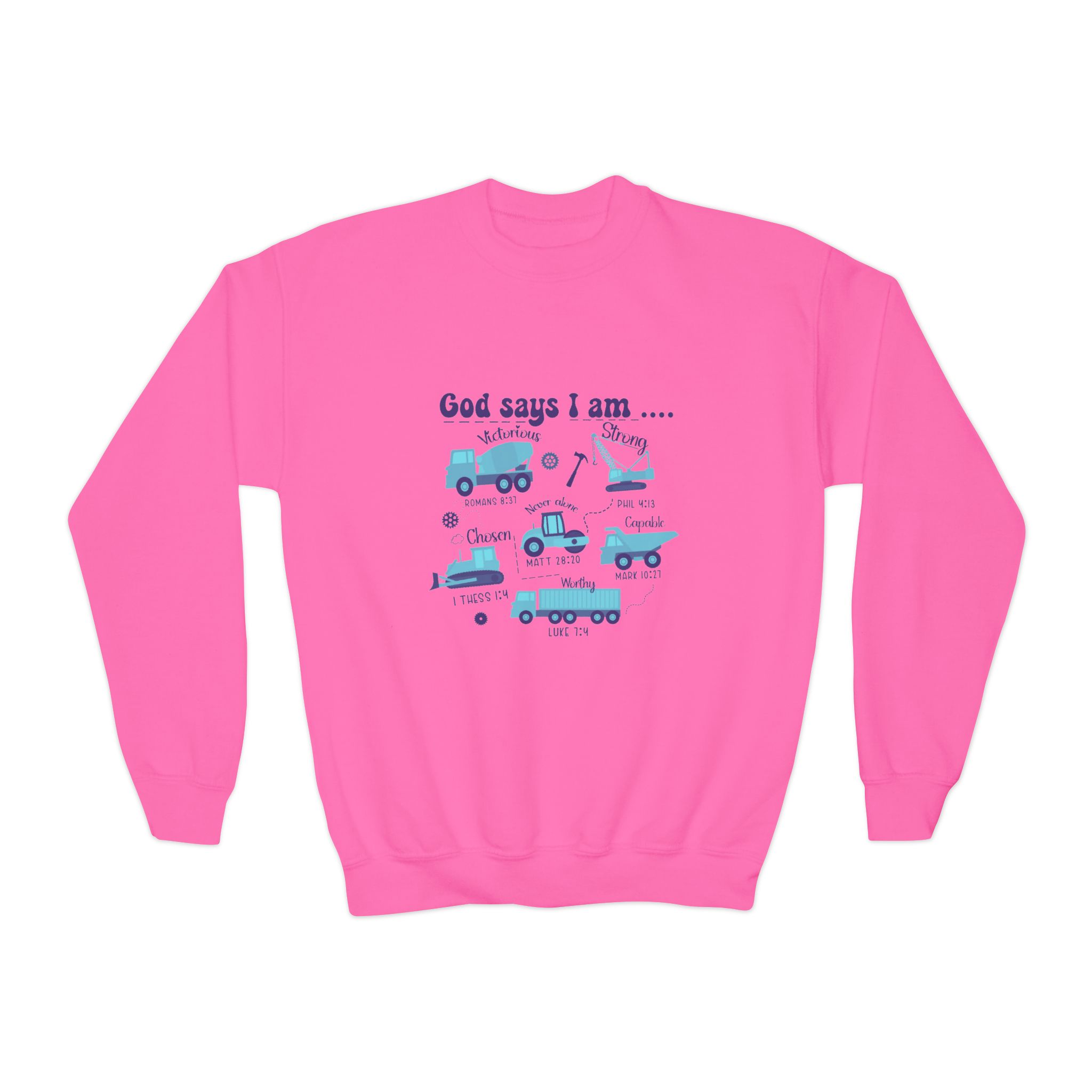 youth sweatshirt "god says i am" youth sweatshirt "god says i am"