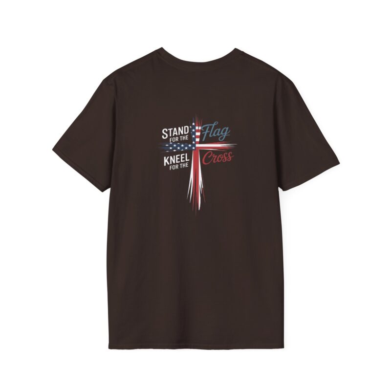 patriotic cross t shirt — "stand for the flag, kneel for the cross"