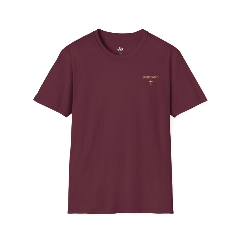 minimalist 'redeemed' cross t shirt — christian faith graphic tee
