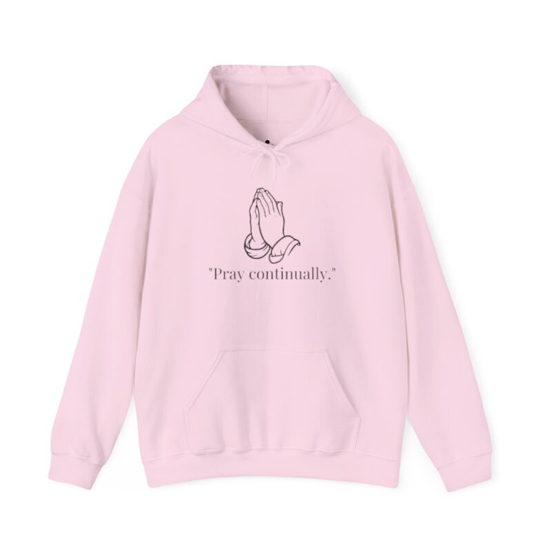 "pray continually" christian faith hoodie