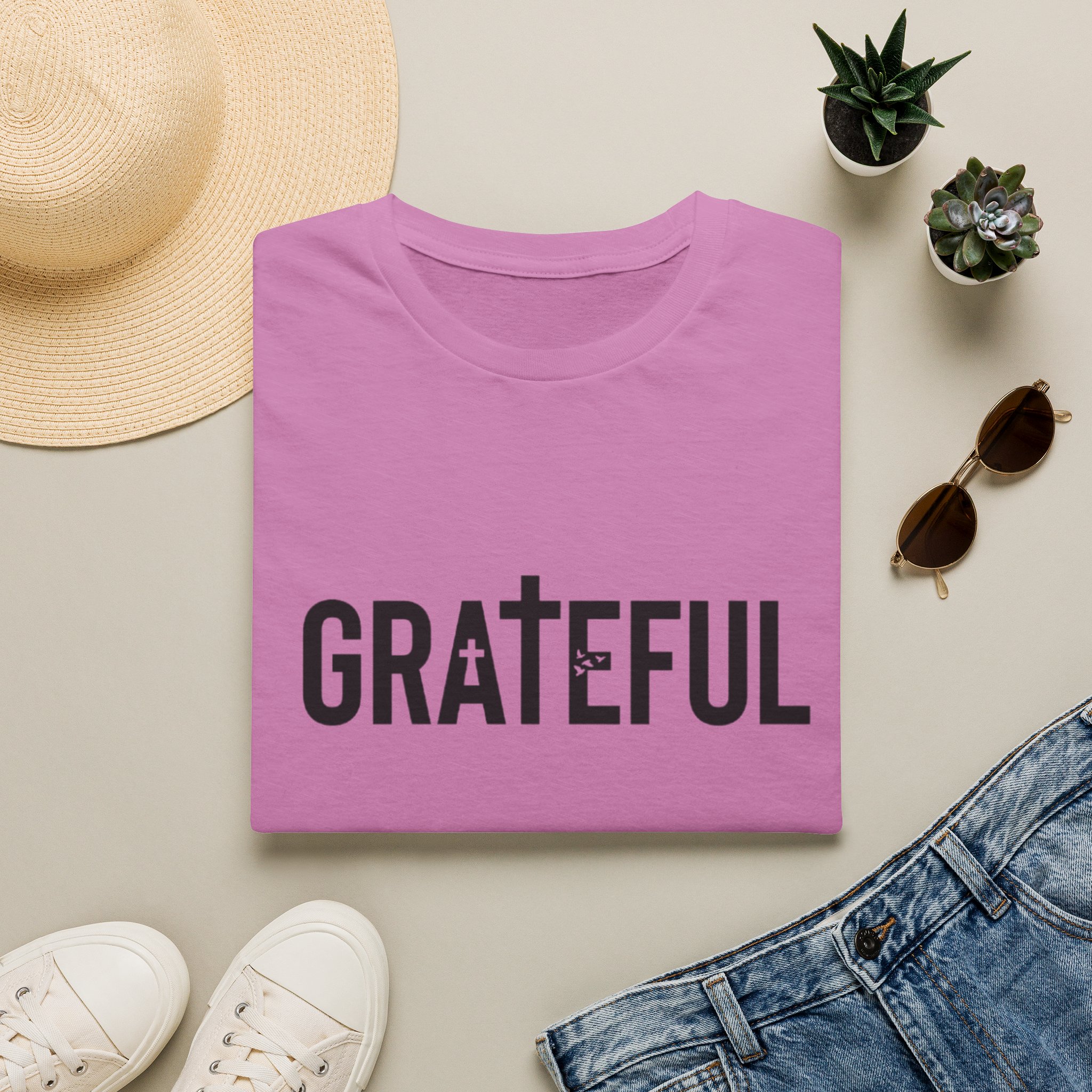 grateful cross lettering tee jirehwear| christian t shirt grateful cross lettering tee jirehwear| christian t shirt