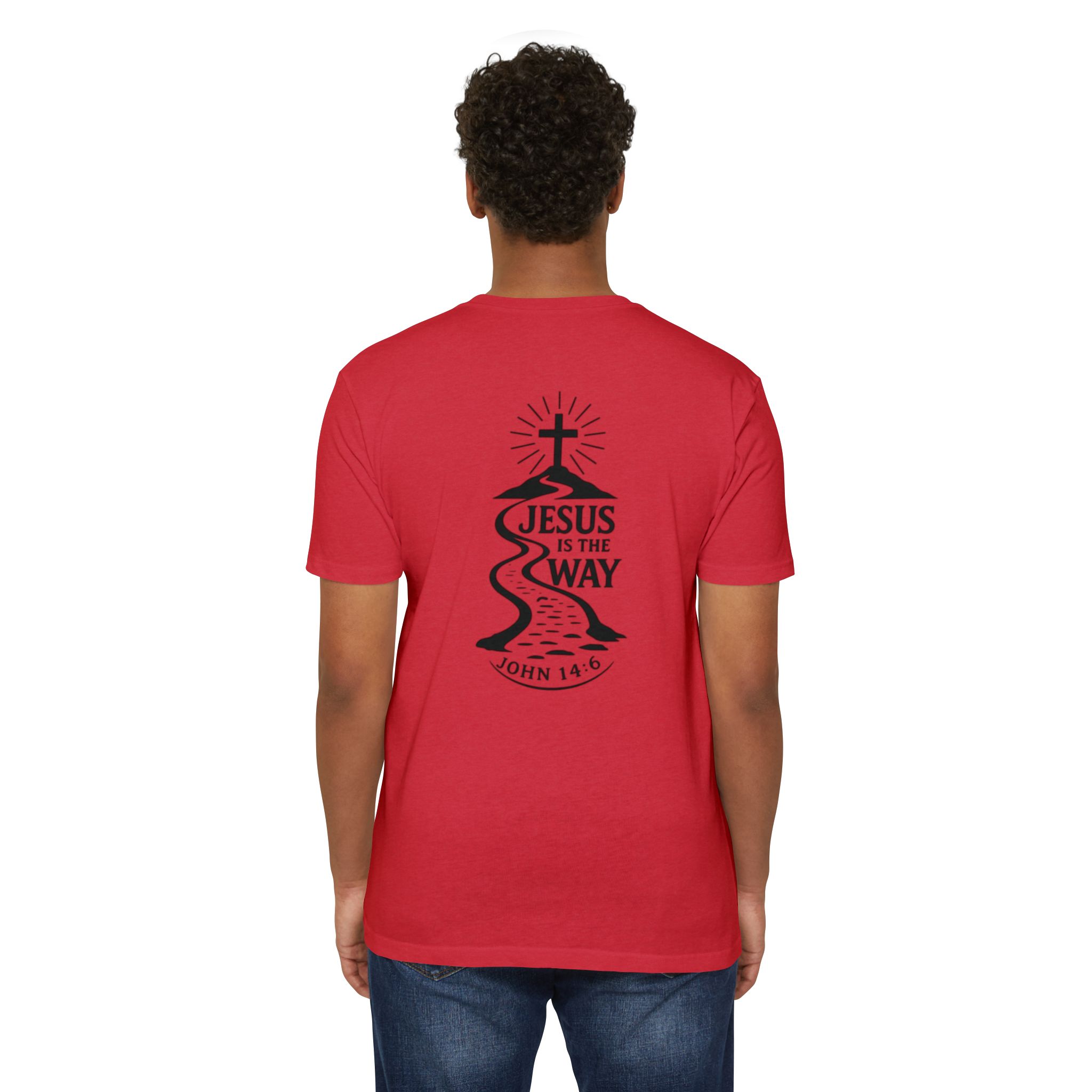 jesus is the way t shirt — christian faith graphic tee (john 14:6) jesus is the way t shirt — christian faith graphic tee (john 14:6)