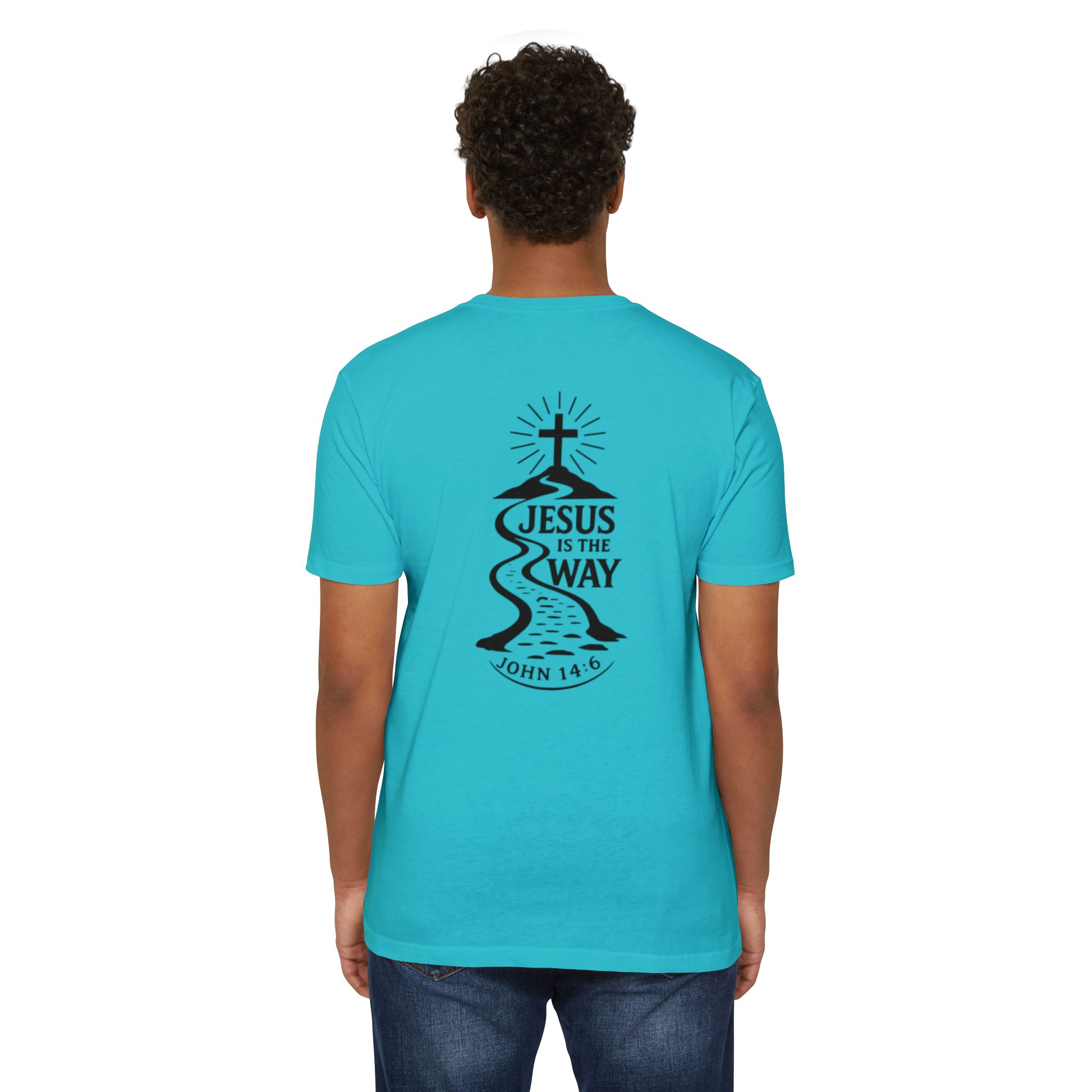 jesus is the way t shirt — christian faith graphic tee (john 14:6) jesus is the way t shirt — christian faith graphic tee (john 14:6)