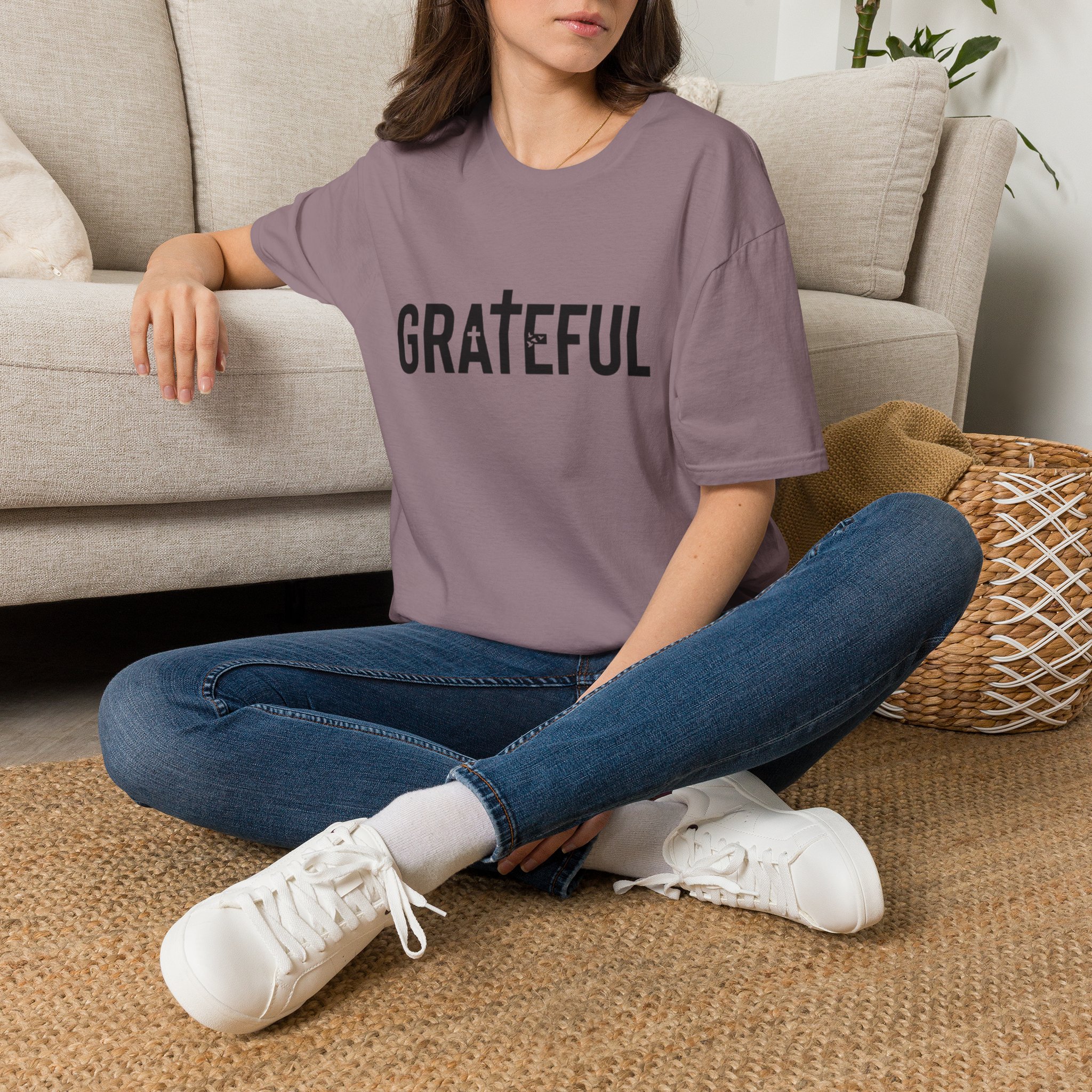 grateful cross lettering tee jirehwear| christian t shirt grateful cross lettering tee jirehwear| christian t shirt