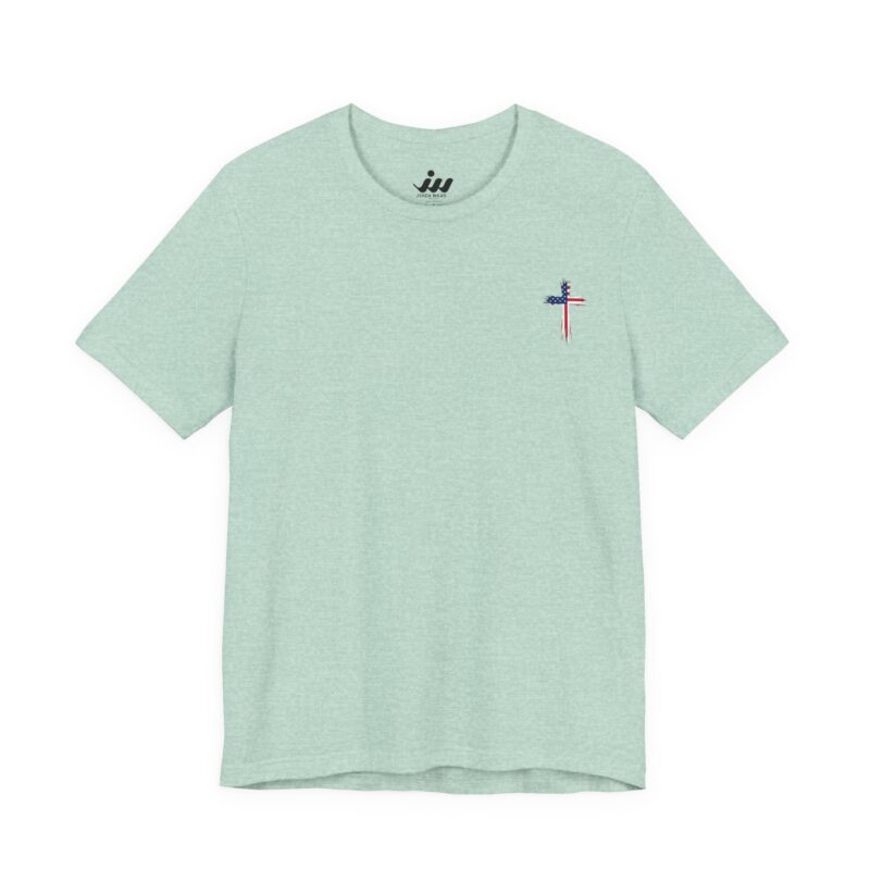 prayer and work tee 'prayer and work conquers all' christian cross & praying hands t shirt