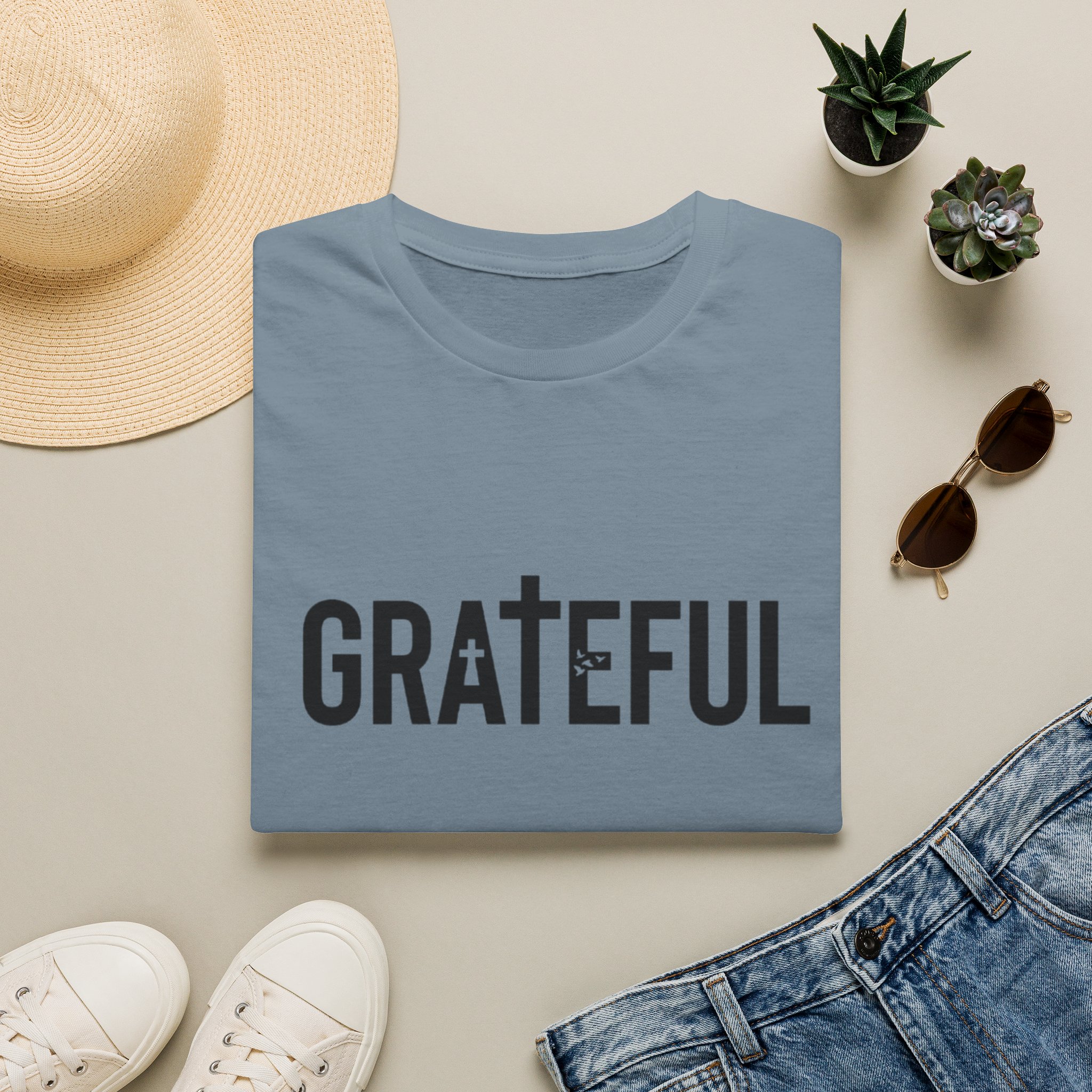 grateful cross lettering tee jirehwear| christian t shirt grateful cross lettering tee jirehwear| christian t shirt