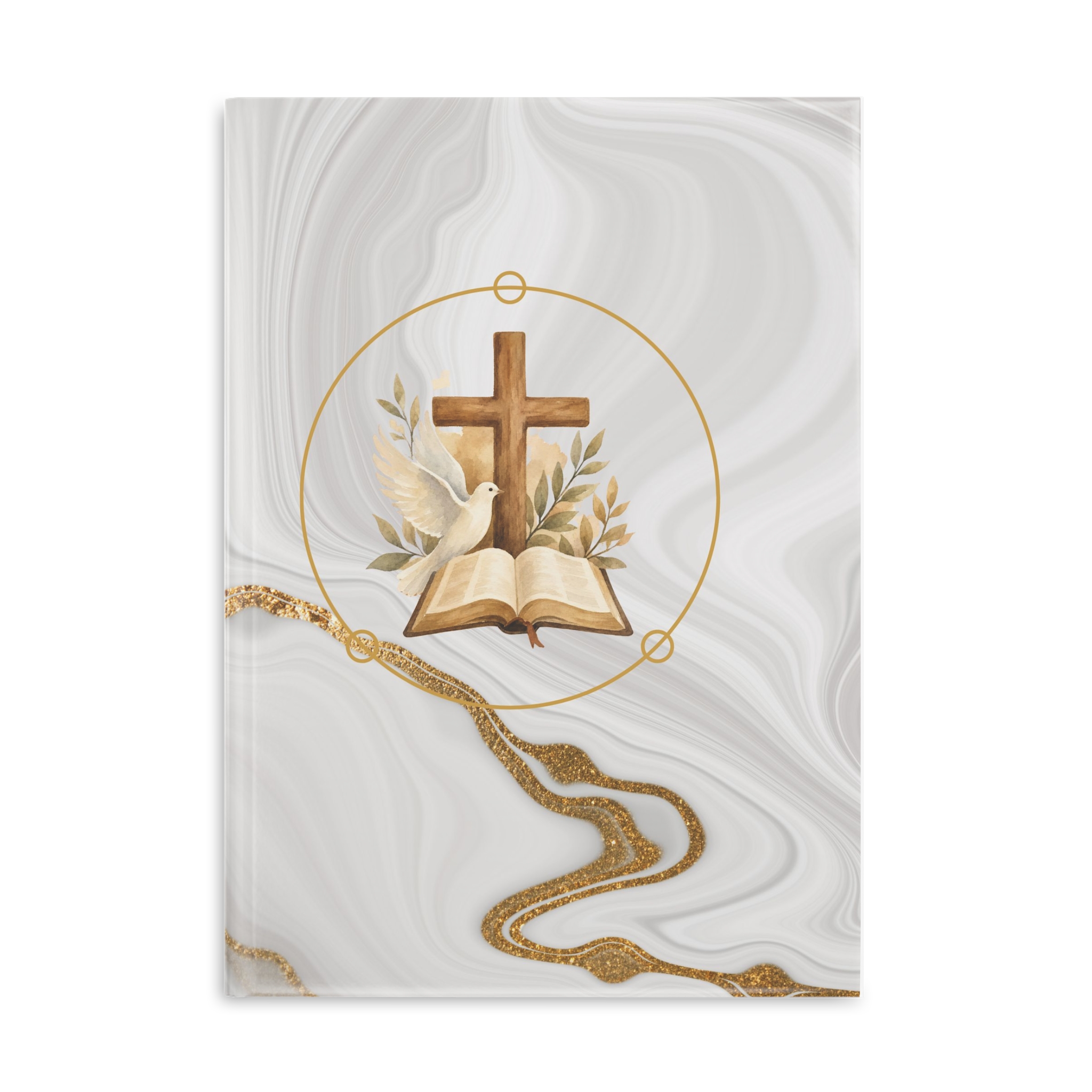 christian hardcover notebook — cross, dove & bible puffy cover journal for prayer, baptism & communion christian hardcover notebook — cross, dove & bible puffy cover journal for prayer, baptism & communion
