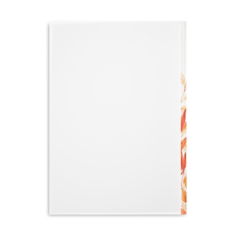 hardcover journal — "she is clothed in strength & dignity" (proverbs 31:25) | floral eucalyptus notebook